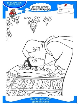 Çocuklar İçin Pamuk Prences Boyama Sayfaları 